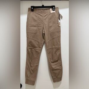 Khaki pull on jogger pant